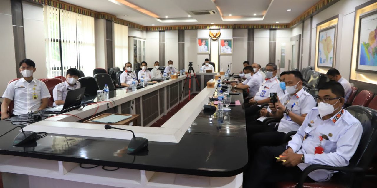 Bupati Lambar Menghadiri Entry Meeting LKPD Tahun 2021