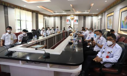 Bupati Lambar Menghadiri Entry Meeting LKPD Tahun 2021