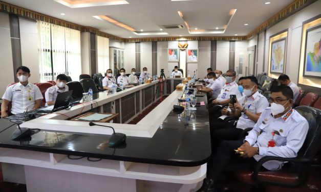 Bupati Lambar Menghadiri Entry Meeting LKPD Tahun 2021