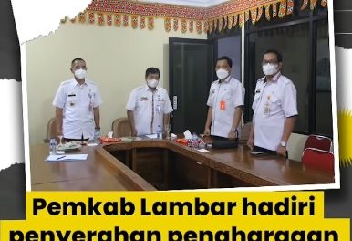 Pemkab Lambar hadiri Penyerahan Penghargaan capaian Realisasi Investasi
