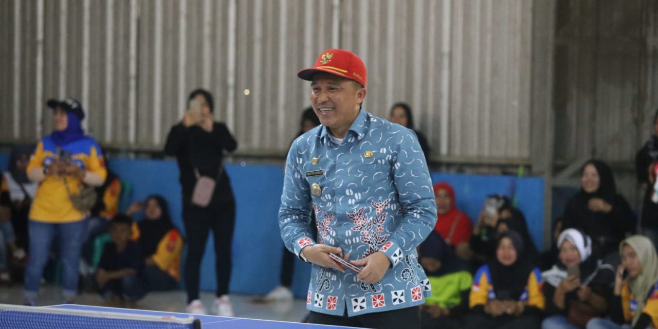 Bupati Lampung Barat Secara Resmi Membuka Turnamen Tenis Meja