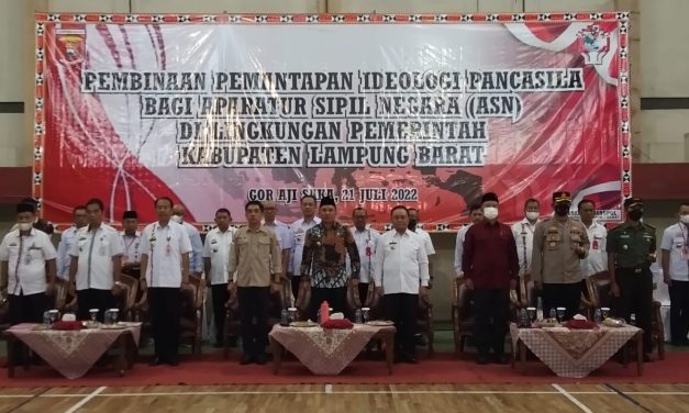 Tanamkan Nilai Pancasila Terhadap ASN, Bupati Parosil Membuka Resmi Pembinaan Pemantapan Ideologi Pancasila