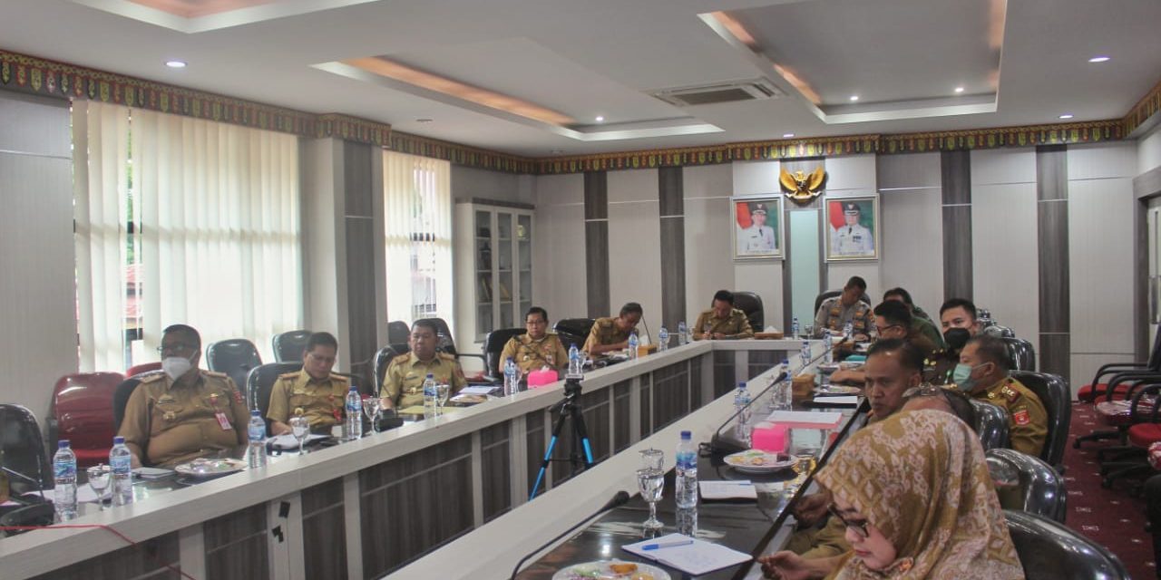 Wakil Bupati Lambar Pimpin Rakor Pengendalian Inflasi Daerah Tahun 2022 Secara Virtual