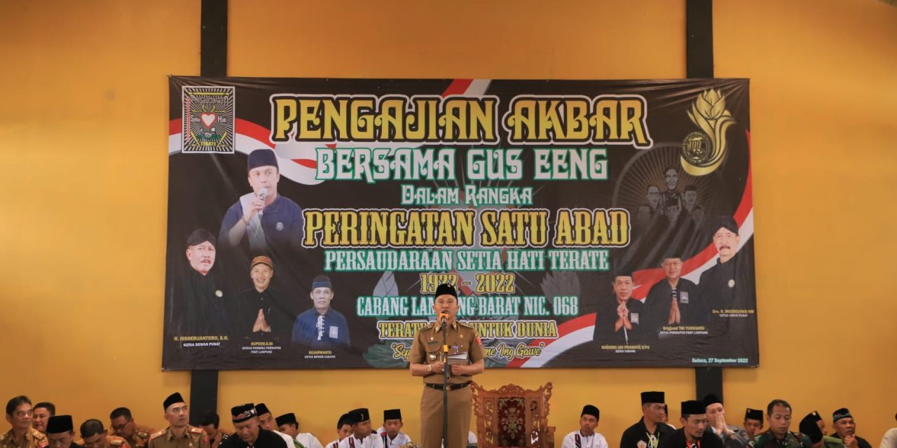 Hadiri Pengajian Peringatan Satu Abad PSHT, Parosil Harap PSHT Lambar Turut Menjaga Kerukunan, Kedamaian dan Ketertiban