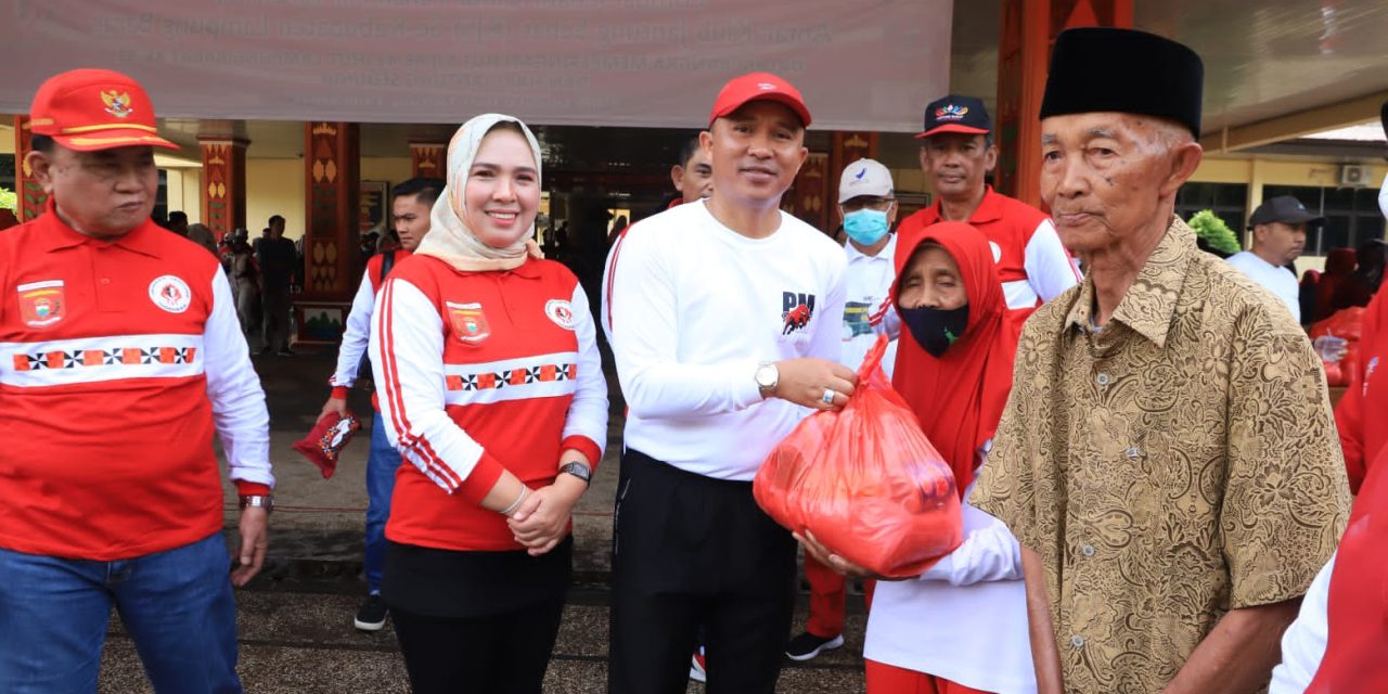 Peringati HUT ke-41 YJI, Bupati dan Wakil Bupati Lampung Barat Lakukan Senam Bersama Jajarannya