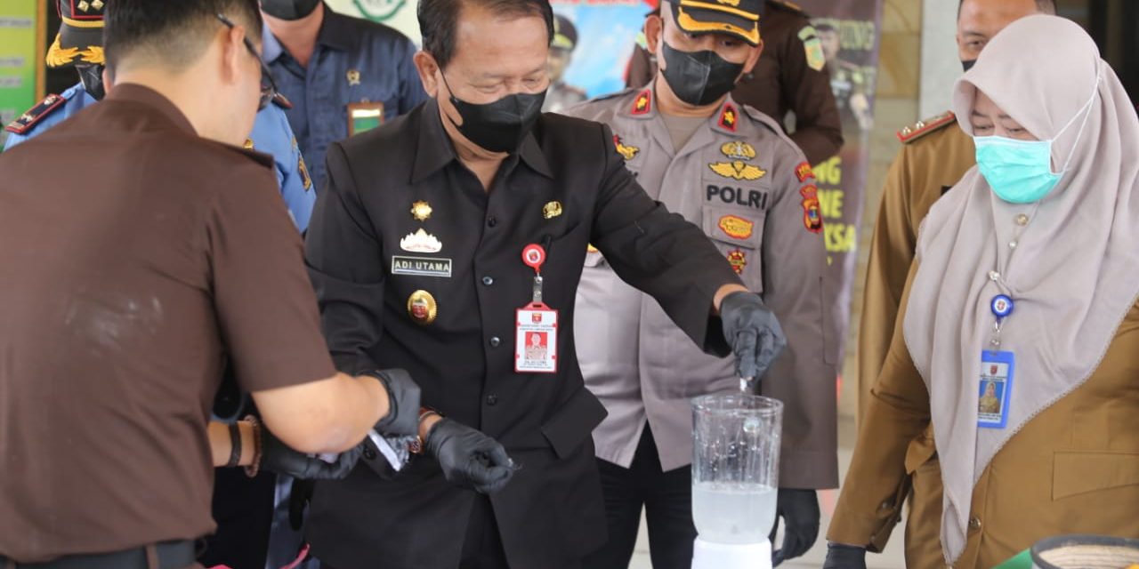 Pemkab Lambar ikuti pelaksanaan pemusnahan barang Bukti tindak pidana umum