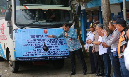 Kabar Gembira..! Bus Damri Trayek Liwa – Kebuntebu Resmi Dioperasikan