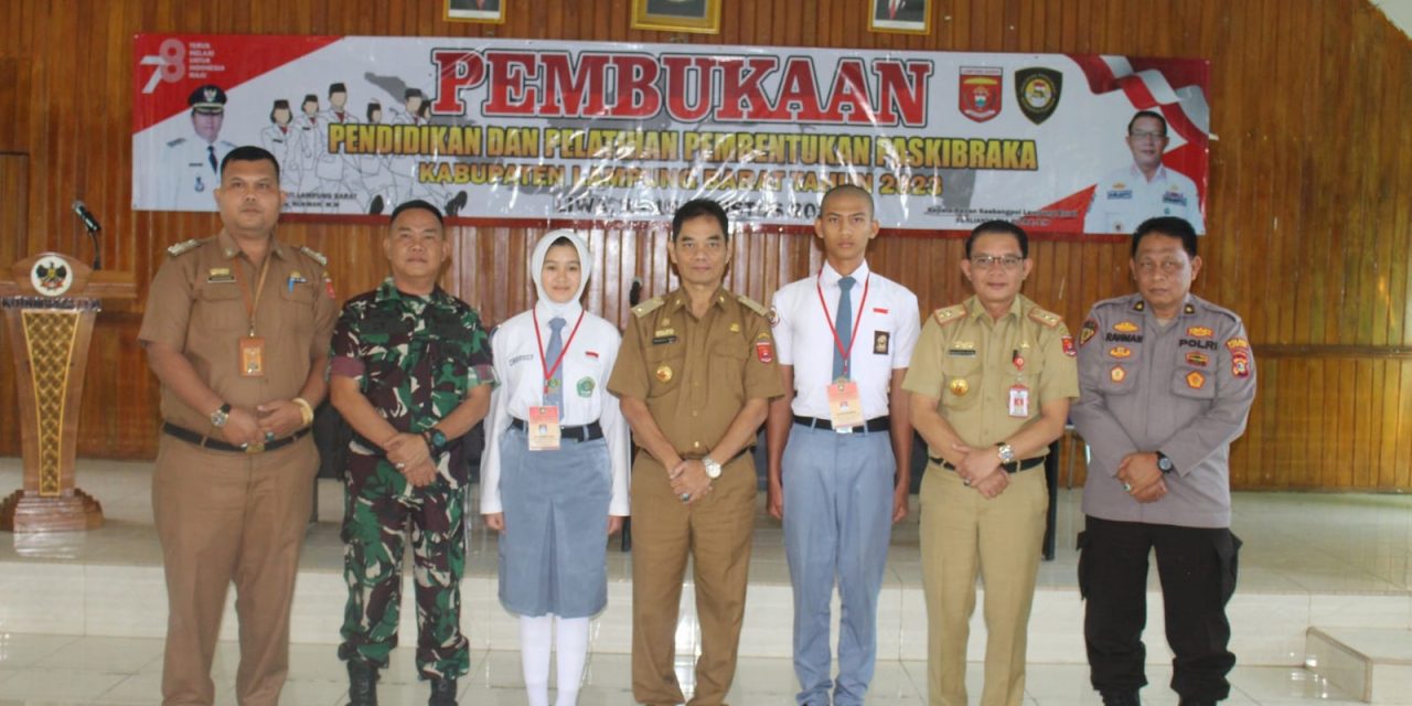 Pemkab Lambar buka Pendidikan dan Pelatihan pembentukan  Pasukan Pengibar bendera pusaka Kabupaten Lampung Barat Tahun 2023