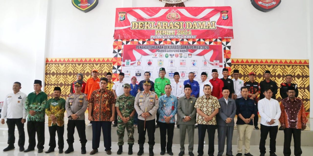 Tandatangani Deklarasi Damai Pemilu 2024, Ismet Inoni “Mari Kita Ciptakan Suasana Yang Kodusif”