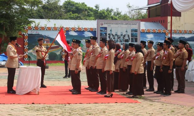 Pj. Bupati Lambar lantik pengurus Satuan Karya Pramuka Adhyasta Pemilu tahun 2023
