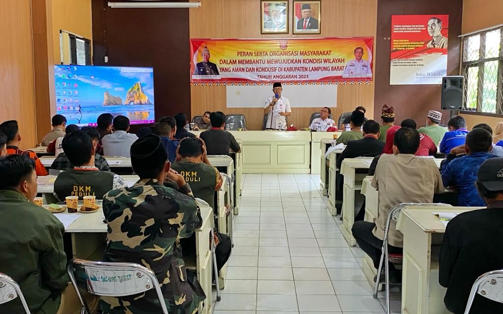 Sekda Lambar Harap Ormas Jadi Motor Penggerakan Pelaksanaan Pemilu Yang Aman dan Kondusif.