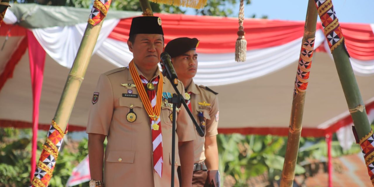 Pj. Bupati Nukman pimpin Apel Besar Hari Pramuka Perkemahan Wirakarya Cabang Lampung Barat Tahun 2024