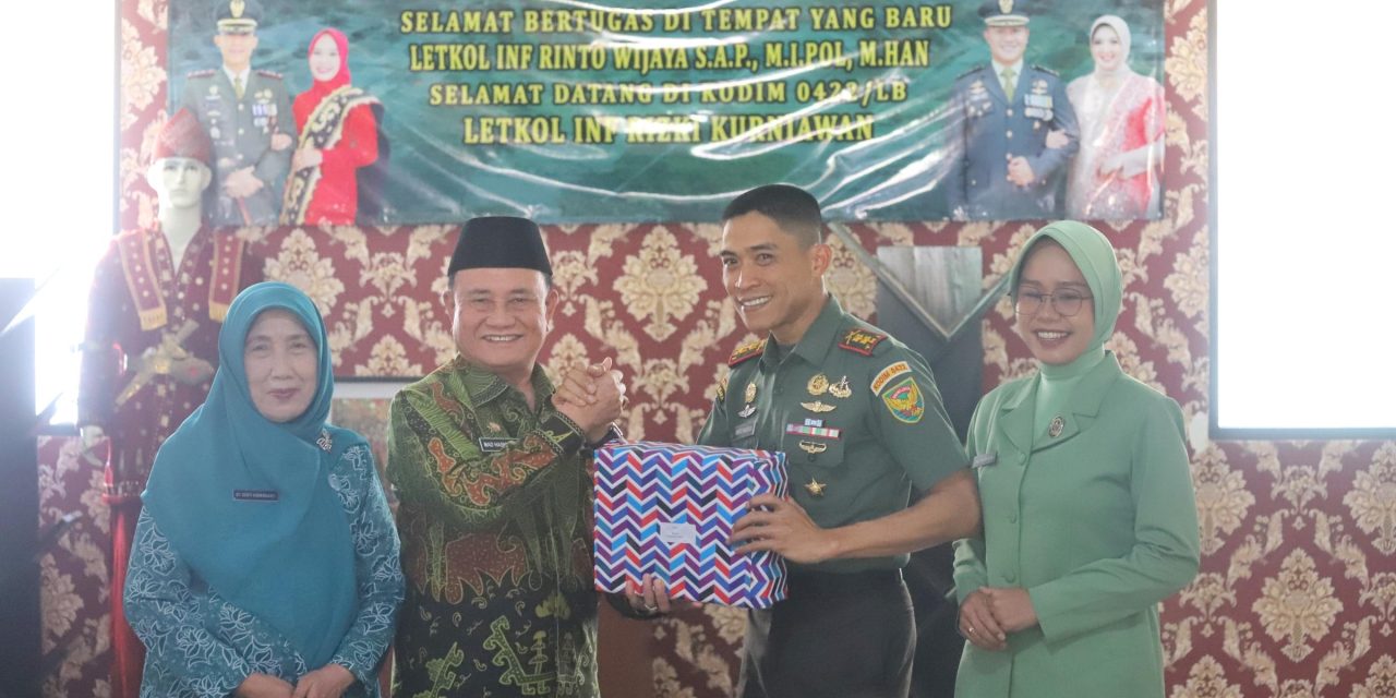 Pisah Sambut Dandim 0422, Wabup Lambar Sampaikan Apresiasi atas Sinergi Selama Satu Tahun Enam Bulan
