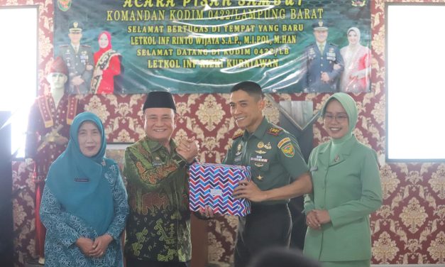 Pisah Sambut Dandim 0422, Wabup Lambar Sampaikan Apresiasi atas Sinergi Selama Satu Tahun Enam Bulan