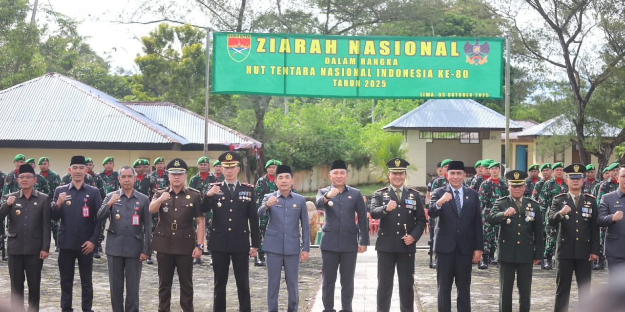 Bupati Lambar Ikuti Upacara Ziarah Taman Makam Pahlawan Dalam Rangka HUT ke-80 TNI