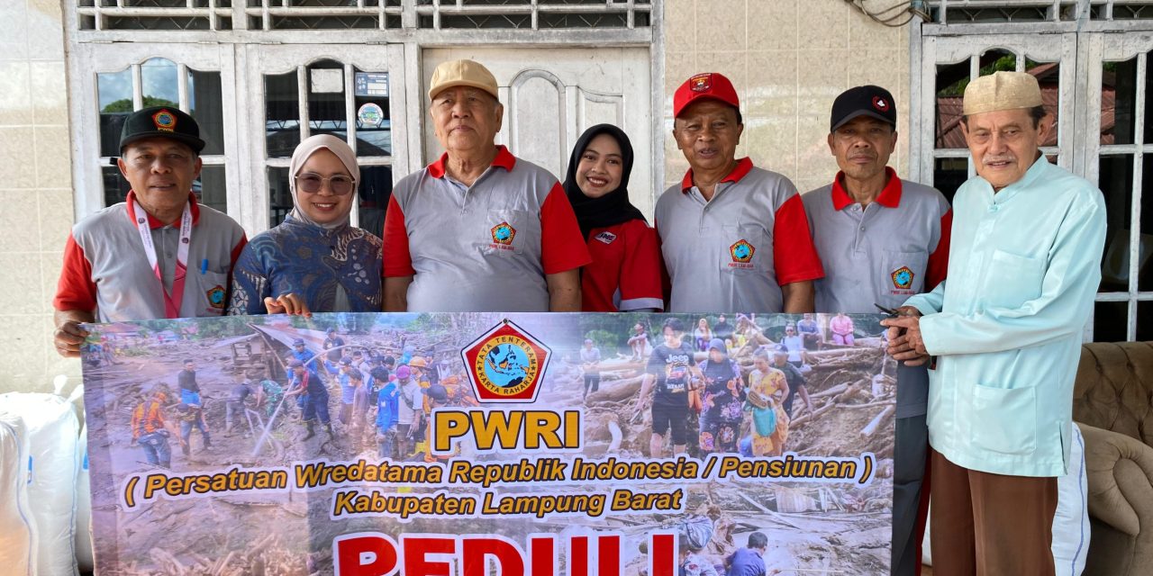 Peduli Banjir Sumatera, Persatuan Wredatama Republik Indonesia Lampung Barat Bersama JNE Salurkan Bantuan Kemanusiaan