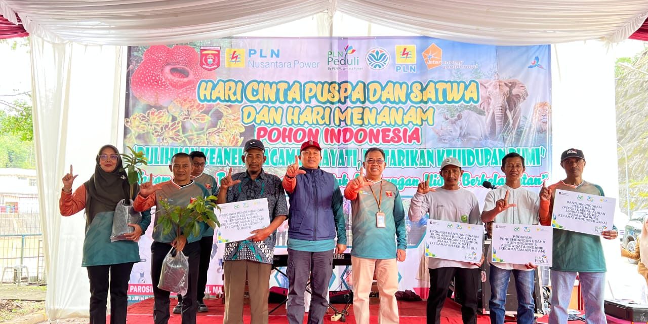 Penanaman Ratusan Pohon Warnai Hari Cinta Puspa dan Satwa serta Hari Menanam Pohon Indonesia di Lampung Barat