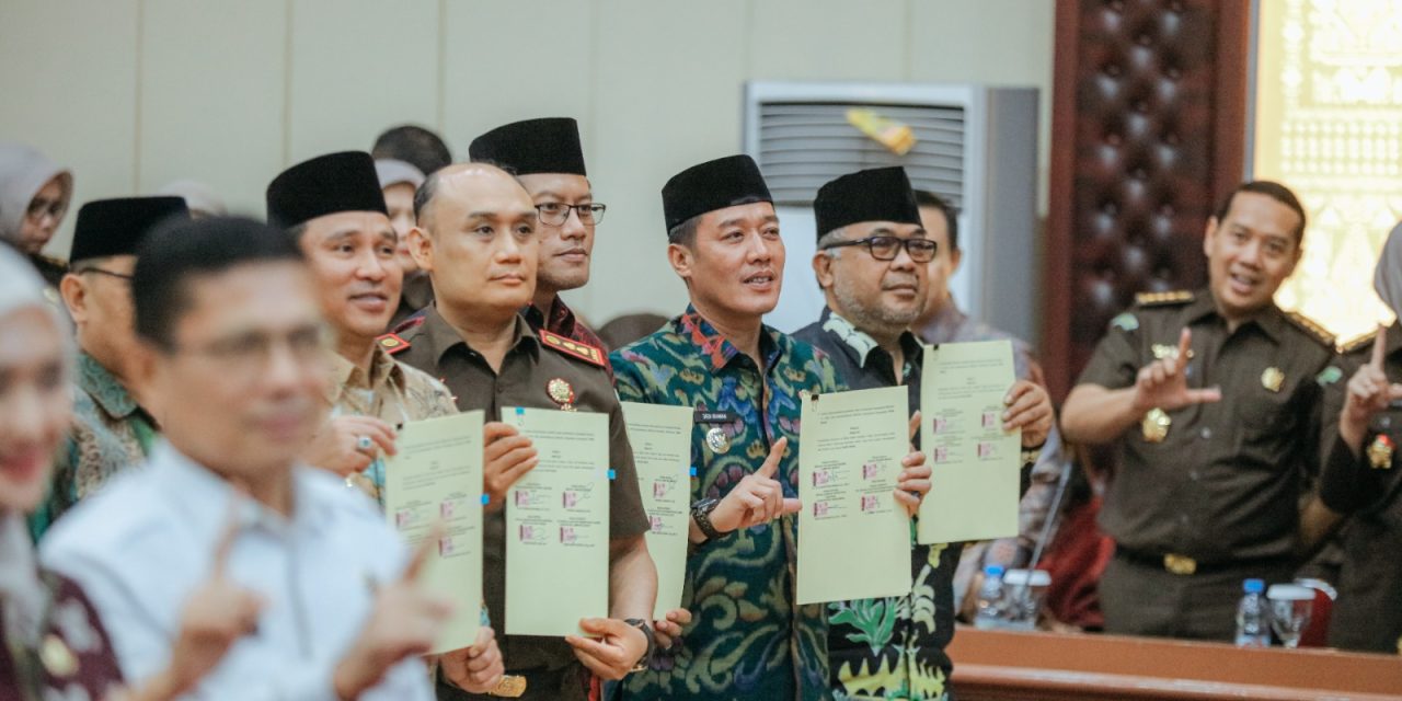 Bupati Lampung Barat Tandatangani MoU Restorative Justice Bersama Pemprov dan Aparat Penegak Hukum