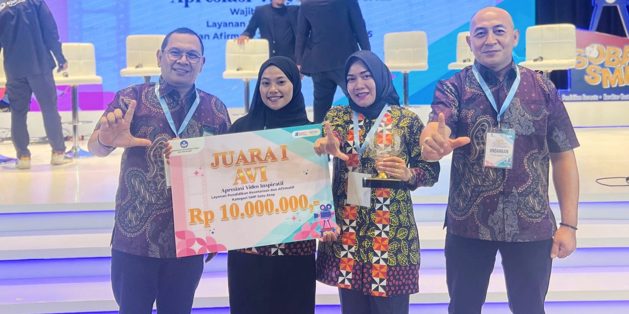 Prestasi Gemilang ditengah Batasan, SMP N I Atap Batu Brak Raih Juara I Nasional Lomba Video, Bupati Parosil : Bukti Keberhasil Pendidikan di Lambar