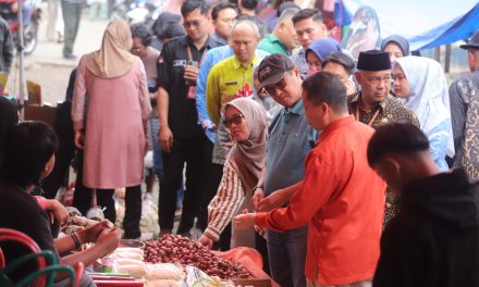 Sekda Lampung Barat Pantau Harga Bapokting di Pasar Liwa Jelang Ramadhan
