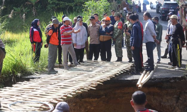 Bupati Parosil Tinjau Jalan Putus Gedung Surian–Air Hitam, Instruksikan Penanganan Darurat