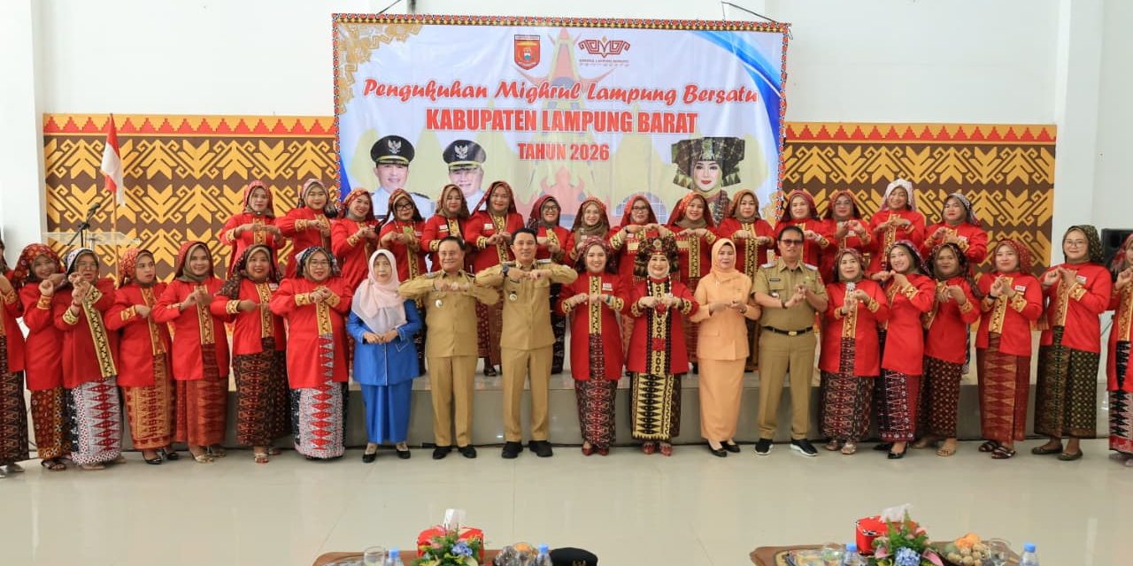 Mighrul Lampung Bersatu Kabupaten Lampung Barat Dikukuhkan, Perkuat Peran Perempuan dalam Mendorong Budaya dan Pembangunan