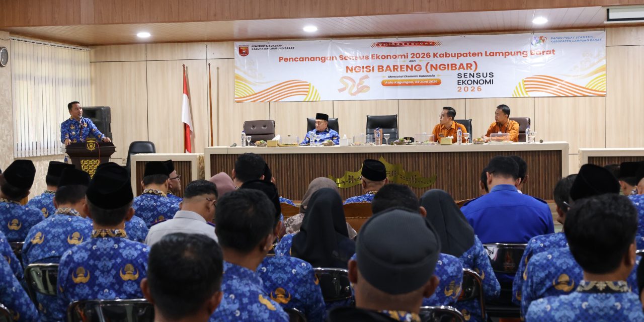 Bupati Parosil Canangkan Sensus Ekonomi 2026 di Lampung Barat, Libatkan 329 Petugas Lapangan