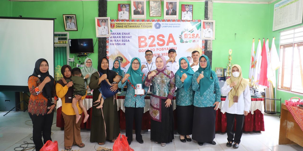 B2SA Goes to Posyandu, Ketua TP-PKK Lampung Barat Ajak Masyarakat Cegah Stunting Lewat Pangan Bergizi
