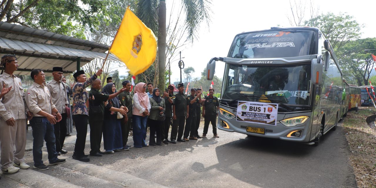 Dilepas Bupati Parosil, 700 Jamaah Pejuang Siliwangi Lampung Barat Menuju Subang Jawa Barat Lakukan Silaturrahmi